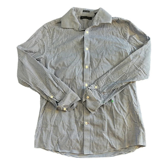 Tommy Hilfiger Blue & White Checkered Button Down‎ Size Medium - Picture 1 of 3